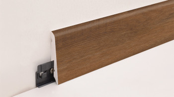 planeo Plinthe SolutionX 2en1 - 2400 x 14 x 58 mm Chêne brun foncé (SL0080)
