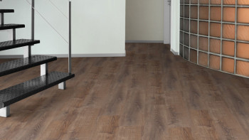Skaben Sol PVC clipsable - ProfiKlick Chêne fumé naturel | gaufrage synchrone (SP-6200196)