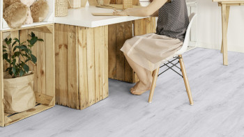Gerflor Sol PVC clipsable - Virtuo 55 Rigid Acoustic Sunny Snow | isolation phonique intégrée (39051477)