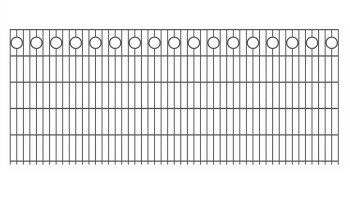 planeo Clôture décorative à double barre Halo 6/6/6 RAL 7016 anthracite