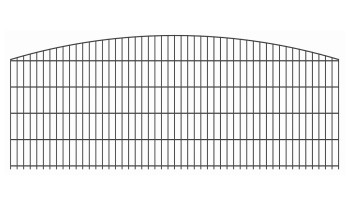 planeo Clôture décorative à double barre Bow 6/6/6 RAL 7016 anthracite