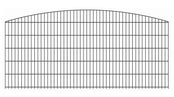 planeo Clôture décorative à double barre Bow 6/6/6 RAL 7016 anthracite