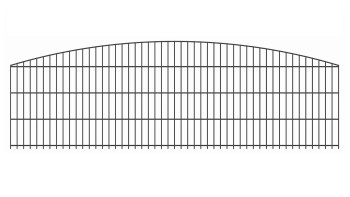 planeo Clôture décorative à double barre Bow 6/6/6 RAL 7016 anthracite