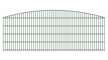 planeo Clôture décorative à double barre Bow 6/6/6 RAL 6005 vert mousse