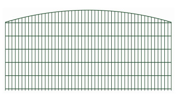 planeo Clôture décorative à double barre Bow 6/6/6 RAL 6005 vert mousse