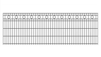 planeo Clôture décorative à double barre Carré 6/6/6 RAL 7016 Anthracite