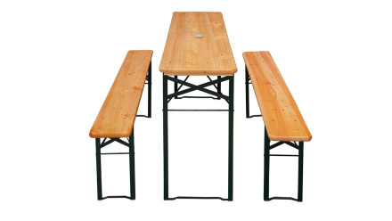 planeo Garniture de tente à bière 3 pièces 170 cm pliable