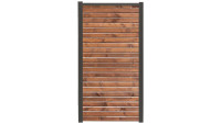 planeo TerraWood - DESIGNO Jeu de clôtures à emboîter pin brun 81,5 x 174 cm
