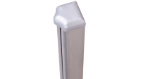 planeo Gardence Strong - Plinthe universelle en aluminium gris argenté 200cm