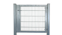 Porte universelle lourde 1 vantail galvanisé à chaud poteaux de porte inclus