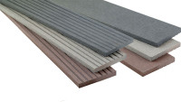 planeo WPC bande de couverture grise pour planches de terrasse - 2,2m