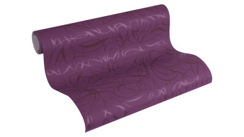 papier peint Fairyland Living modern plain metallic purple 024