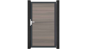 planeo Gardence Strong - Porte composite universelle 2 vantaux Bi-Color avec cadre aluminium Anthracite