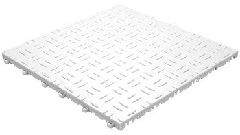 planeo carreau de terrasse en plastique - blanc - 6 pièces - 0.96m