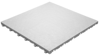 planeo carreau de terrasse en plastique - blanc-aluminium