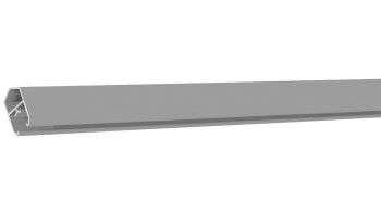 planeo Solid - profil d'extrémité gris argent 180cm