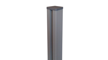 planeo Alumino - poteau en aluminium pour chevillage gris argenté DB701 7x7x190cm incl. capuchon