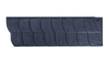 Panneau de façade Zierer aspect ardoise SS3 coupe courbe - 1154 x 359 mm anthracite en PRV