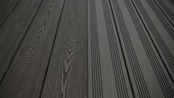 planeo SolidWood WPC Lame de terrasse massive - gris foncé 3m français/structuré