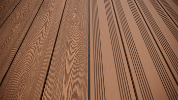 planeo SolidWood WPC Lame de terrasse massive - brun clair 3m français/structuré