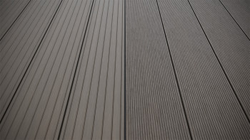 planeo LightWood WPC Lame de terrasse alvéolaire - gris clair 3m rainuré/cannelé
