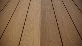 planeo CoEXWood Lame de terrasse WPC massif enrobé - Sable/Caramel 3m structuré