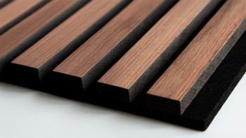 planeo Panneaux acoustiques - bois noyer/noir 60x60 cm