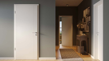 planeo Porte intérieure laquée Laque 2.0 - Ismar 9010 Laque blanche