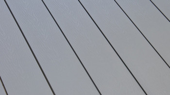 planeo terrasse composite - lame massive structure bois gris - rainuré/embossé