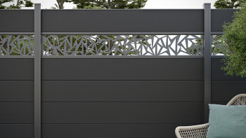 planeo Gardence Strong XL - Clôture composite à emboîter standard gris Anthracite