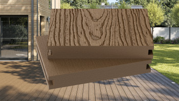 planeo SlimDeck Plancher massif BPC - acajou 4m - lisse/structuré