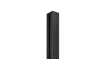 planeo Classic - Poteau en aluminium à bétonner ou à cheviller Anthracite 7.9 x 7.9 x 240 cm, capuchon inclus