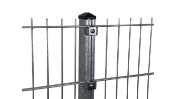 Piquets de clôture de type P galvanisés à chaud pour clôture à double maille - Hauteur de la clôture 830 mm