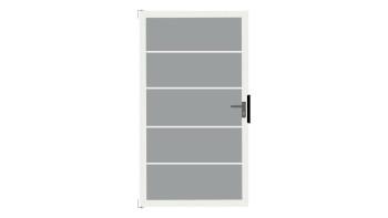 planeo Gardence Flair - Brise vue Verre Porte DIN droite Bande de bloc avec cadre en aluminium Anthracite 100 x 180 cm