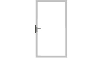 planeo Gardence Flair - Porte universelle DIN verre clair avec cadre aluminium Anthracite 100 x 180 cm