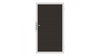 planeo Gardence Strong XL - Porte universelle composite Anthracite avec cadre en aluminium argente