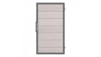 planeo Gardence Strong XL - Porte universelle composite Bi-Color blanche avec cadre aluminium Anthracite