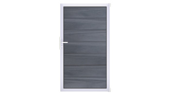 planeo Gardence Strong XL - Porte universelle composite gris pierre avec cadre aluminium