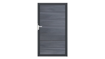 planeo Gardence Strong XL - Porte universelle composite gris pierre avec cadre aluminium Anthracite