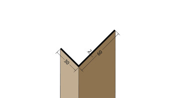 planeo Protect Cornière - WP 30x60x2500mm brun