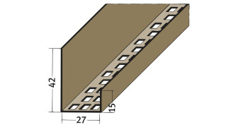 planeo Protect Profilé de finition pour ventilation - LÜAP 27mm logement longueur 5000mm blanc