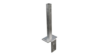 planeo Gardence Metallic - GJ 47 Console en pierre en L 16 x 12 x 40 cm à cheviller avec adaptateur de montage intégré