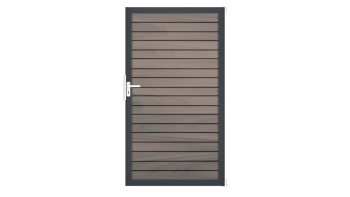 planeo Gardence Trendy - Porte composite universelle en rhombe - Bi-color co-extrudé avec cadre en aluminium Anthracite