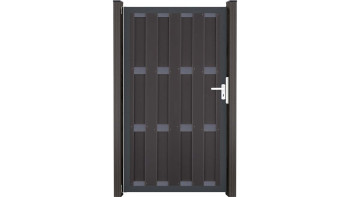 planeo Gardence Premade - Porte composite DIN droite Anthracite 100 x 180 x 4,0cm - cadre Anthracite