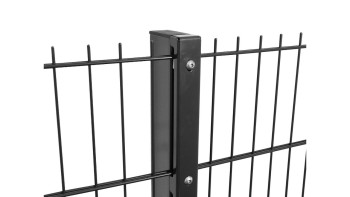 Poteau de protection de la vie privée type WSP anthracite pour clôture à double maille - hauteur de la clôture 2230 mm