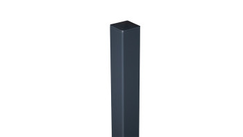 planeo Gardence Guard - Poteau de porte en aluminium spécialement renforcé à cheviller Anthracite RAL 7016 190cm y compris capuchon