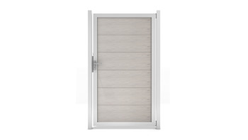 planeo Gardence Guard - Porte composite universelle Bi-Color avec cadre aluminium argent | EV1