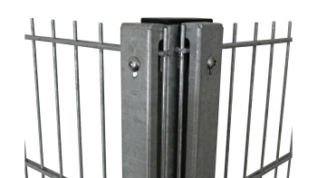 Poteaux d'angle pour grillage type WSP Galvanisé à chaud pour clôture à double maille - hauteur de la clôture 1630 mm