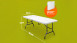 planeo Table pliante blanc plastique 183 x 76 cm