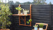 planeo Table suspendue pour balcon en bois d'acacia 65 x 45 x 87 cm pliable